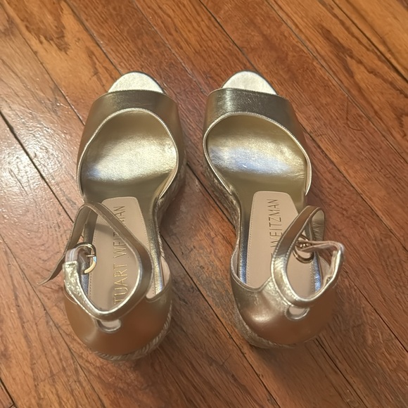 Stuart Weitzman Nudistcurve Espadrille Wedge Women's Shoes - Picture 4 of 16